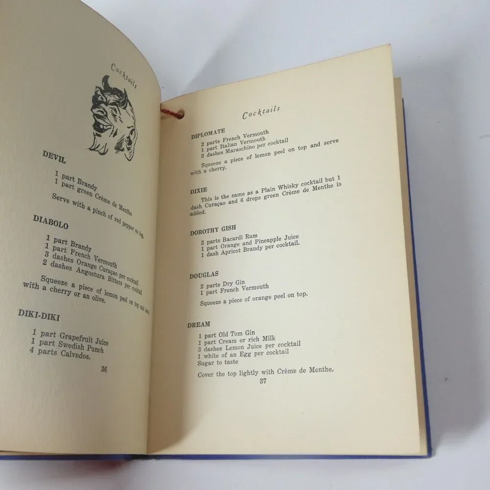 How to Mix Drinks - Bill Edwards Cocktail Recipe Book Vintage 1936 Hardcover